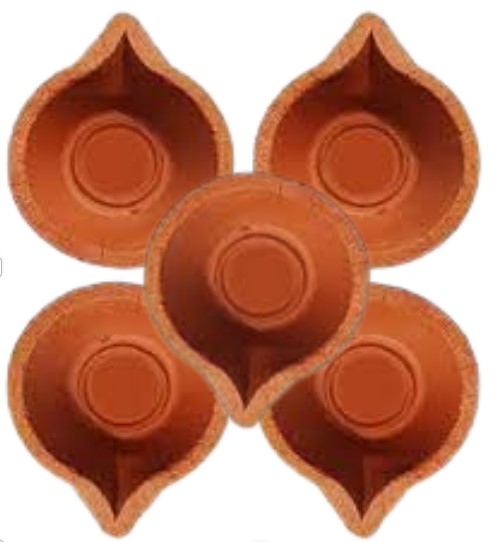 Plain Agal vilakku (earthen diyas) (5nos. Set Pack) - Image 2