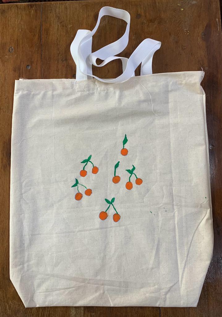 Tote bag with painting-14( Size 9x 11 inches) - new