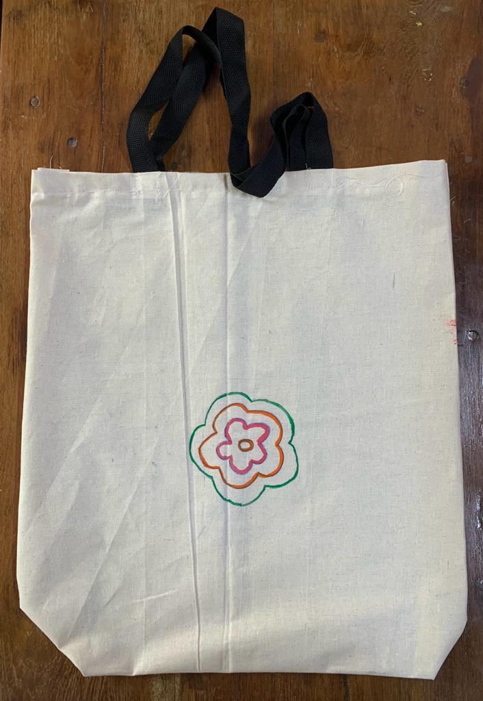 Tote bag with painting-15( Size 9x 11 inches) - new